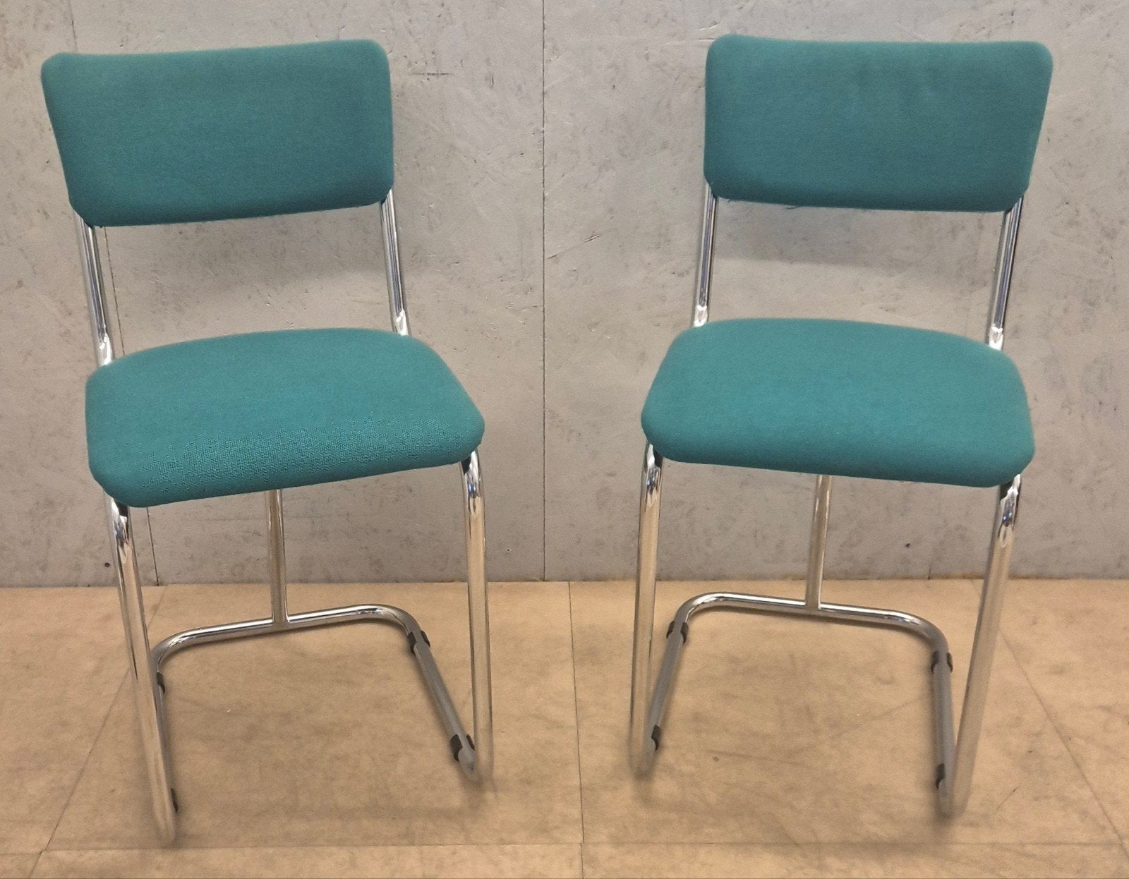 Set 2 design stoelen Gispen stijl zonder armleuningen, Ophalen, Mid-century Modern, Gebruikt, Twee