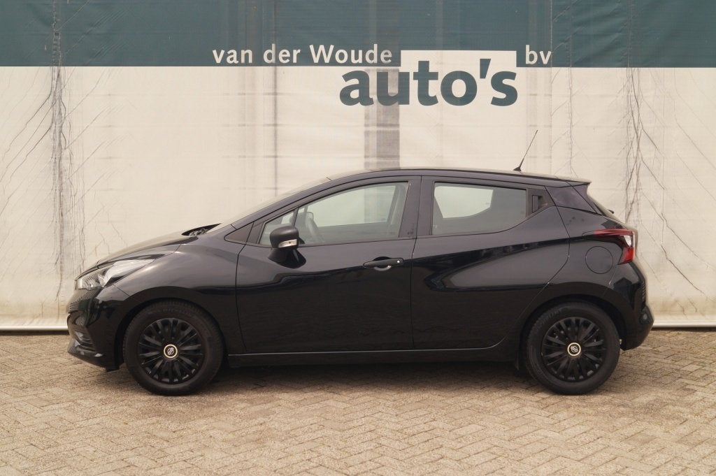 Nissan Micra 1.0 IG-T Visia Black Edition -AIRCO-TREKHAAK-DA, Auto's, Nissan, Stof, Euro 6, Zwart, Origineel Nederlands