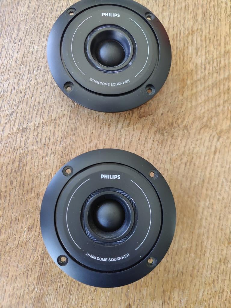 Philips 25 mm Dome Squawker Tweeters - Set van 2, Audio, Tv en Foto, Luidsprekers, Ophalen of Verzenden, Minder dan 60 watt, Front, Rear of Stereo speakers