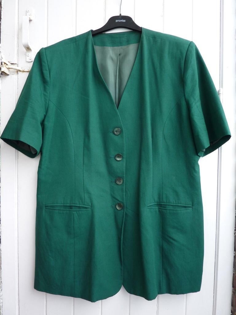Zgan groen jasje met korte mouwen, maat 46, Ophalen, Promiss, Maat 46/48 (XL) of groter, Zo goed als nieuw