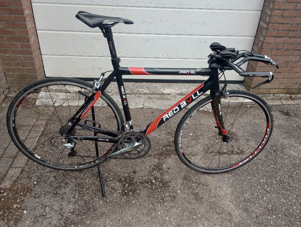 Red Bull Tijdrit/triathlonfiets Shimano Ultegra maat 56cm, 28 inch, Gebruikt, Velgrem, Aluminium