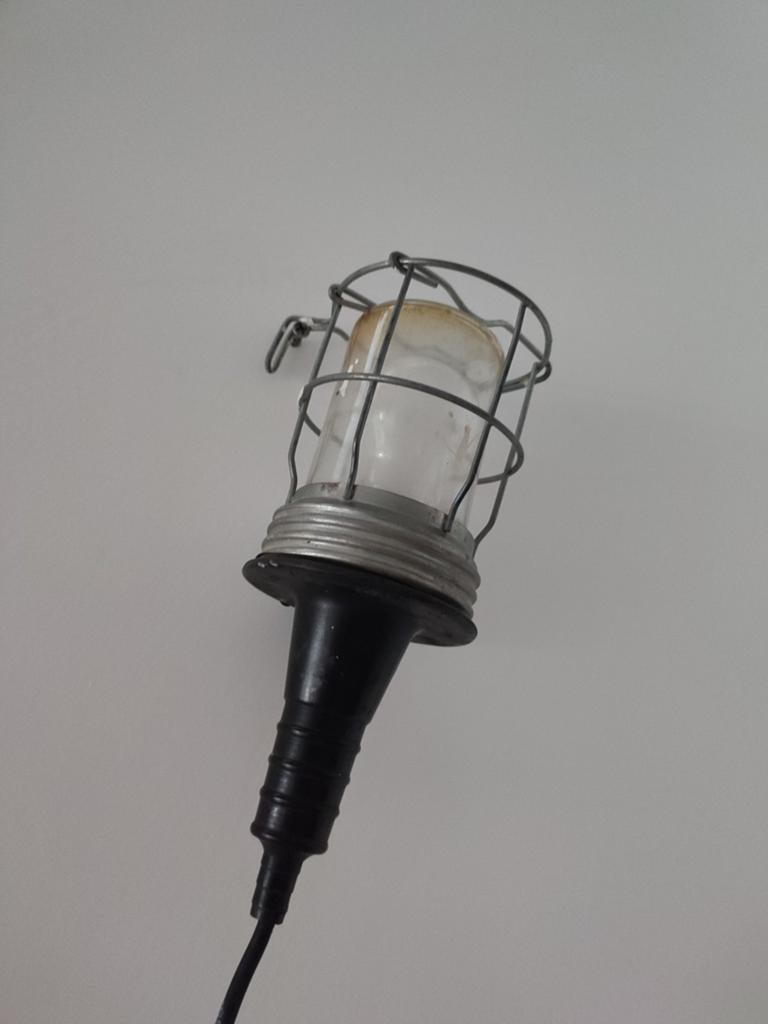 Industrial looplamp met verfspatten, Huis en Inrichting, Ophalen of Verzenden, Zo goed als nieuw