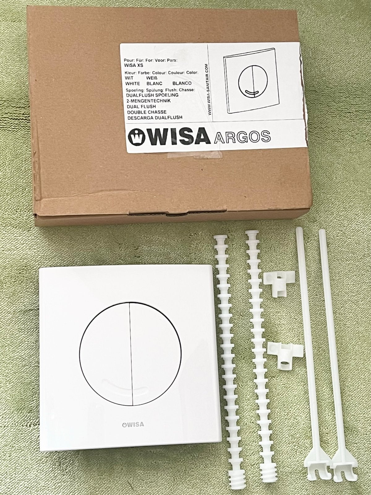 WISA XS Dualflush Spoelplaat Wit - Nieuw in doos, Ophalen of Verzenden, Nieuw, Toilet
