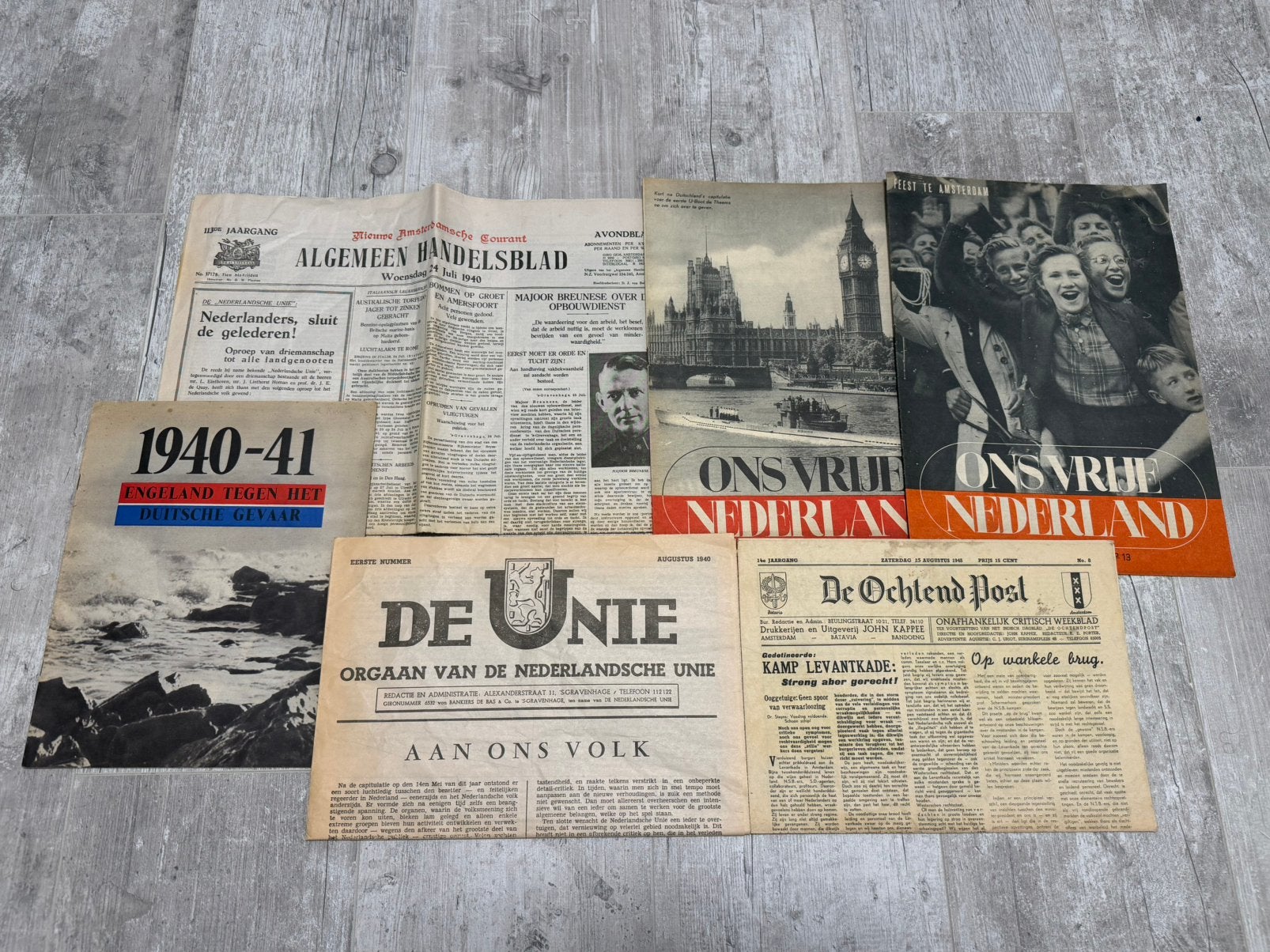 Papierwerk oorlogstijd, Verzenden, Nederland