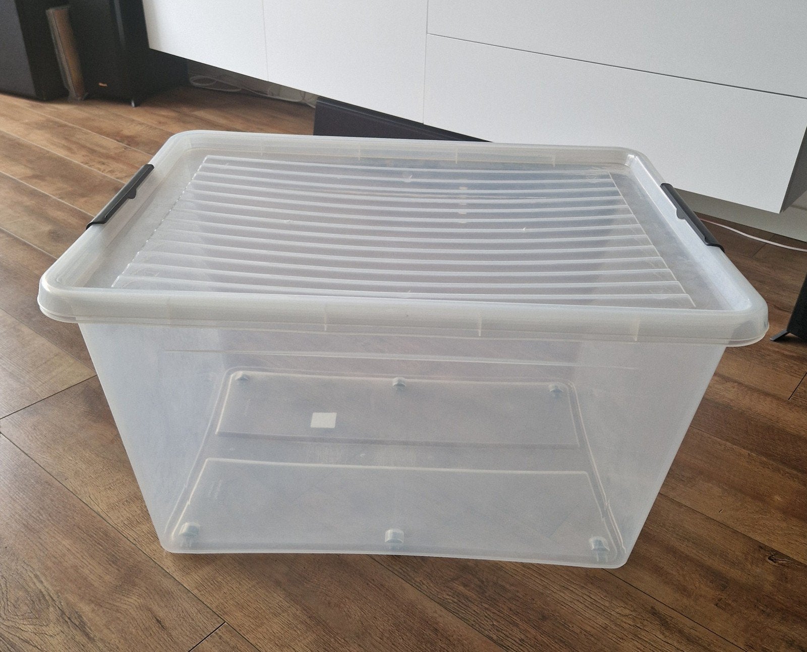 Grote opbergbox met deksel en wieltjes, 145 liter, Ophalen, Kunststof, Gebruikt, 50 tot 100 cm