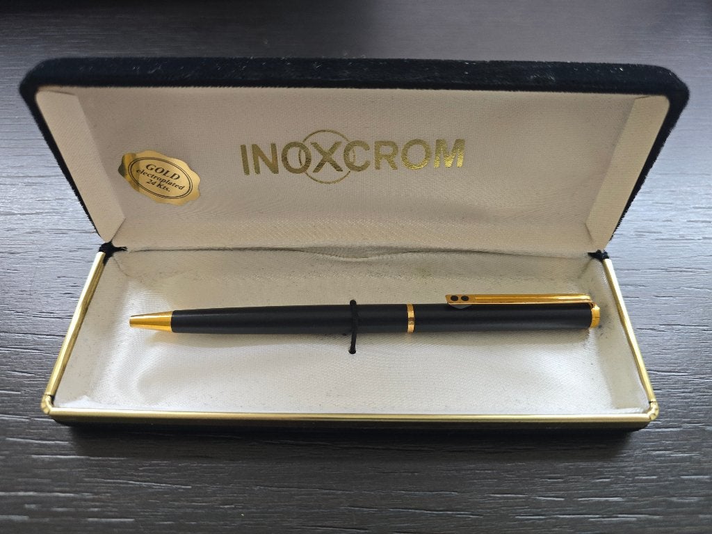 INOXcrom balpen (gold 24Kts plated), Overige merken, Balpen, Met doosje, Ophalen of Verzenden