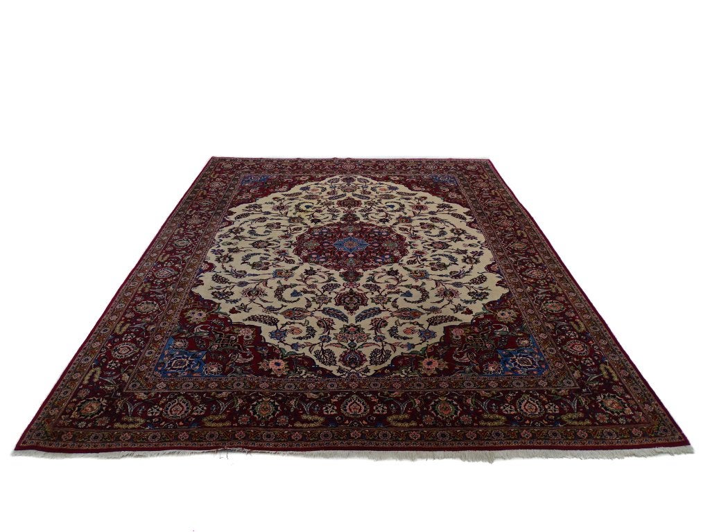 Perzisch tapijt - Isfahan - 405 x 320 cm - Handgeknoopt, Gebruikt, -, Antiek - modern - Klassiek - Vintage - Eclectisch, -