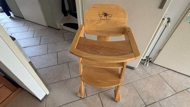 Eetstoel, kinderstoel, meegroeistoel hout Bambino in perfec, Kinderen en Baby's, Ophalen, Gebruikt, Overige typen