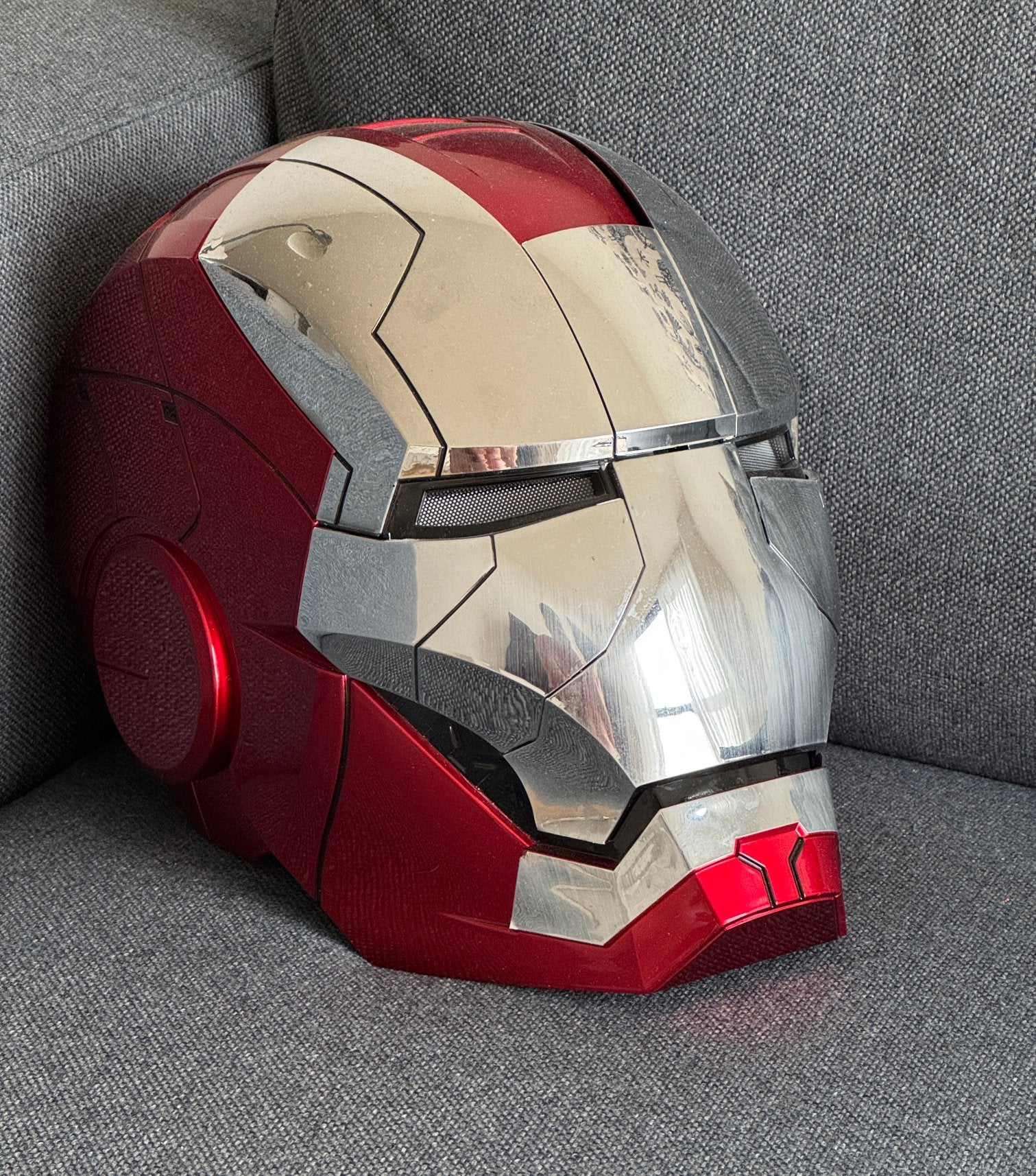 Iron Man Helm - Replica van hoge kwaliteit, Ophalen of Verzenden, Gebruikt