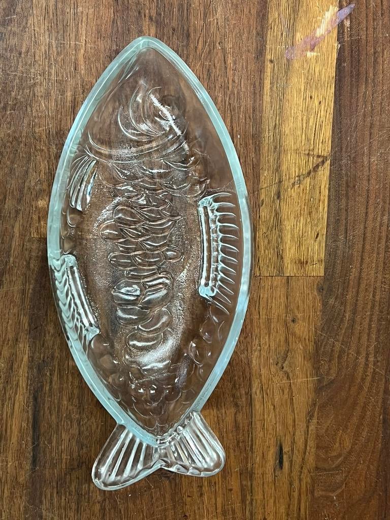 Vis schaal 15 cm, Huis en Inrichting, Woonaccessoires | Schalen en Manden, Ophalen, Rond, Glas