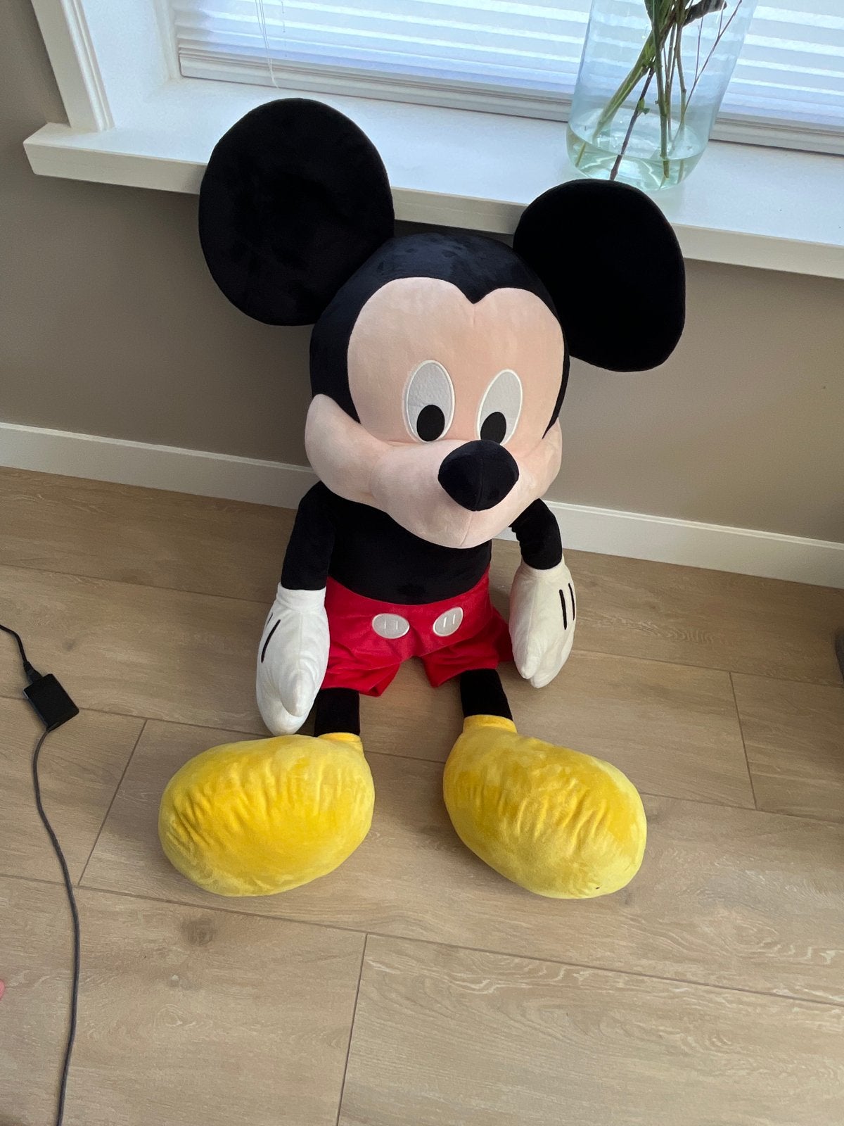 Grote Mickey Mouse Knuffel - 120 cm, Muis, Disney, Zwart, Ophalen of Verzenden