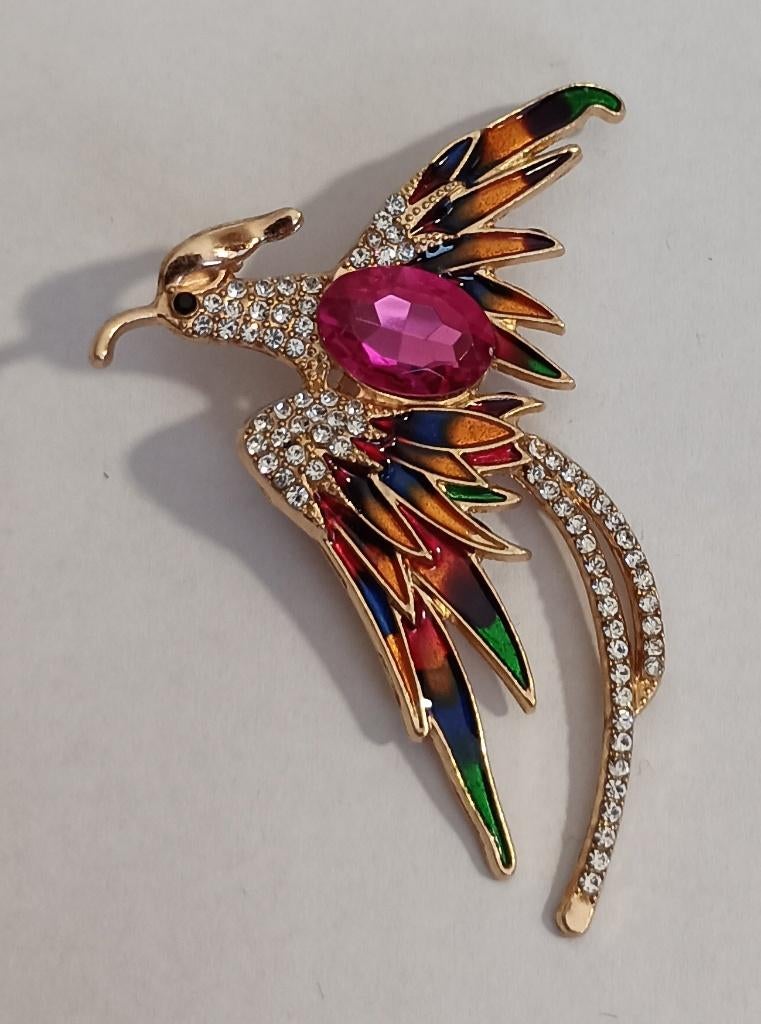 Feniks broche, Sieraden, Tassen en Uiterlijk, Overige materialen, 4 tot 7 cm, Overige kleuren, Nieuw