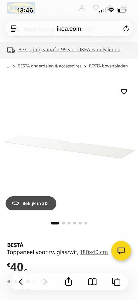 BESTÅ Toppaneel, Huis en Inrichting, Kasten | Televisiemeubels, Ophalen, 150 tot 200 cm, Minder dan 100 cm, 25 tot 50 cm