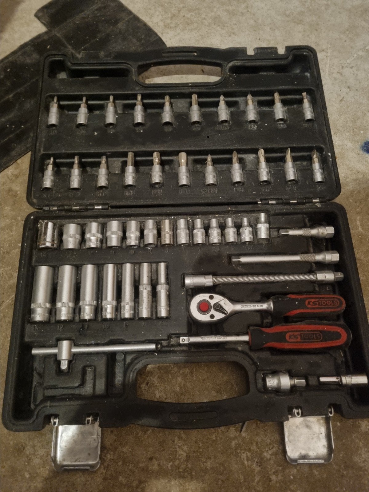 KS Tools doppenset met ratel en bits, Ophalen, Zo goed als nieuw