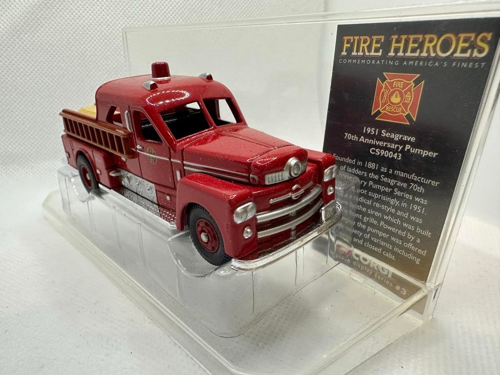 Corgi Fire Heroes 1951 Seagrave brandweerwagen, Ophalen of Verzenden, Nieuw, Bus of Vrachtwagen