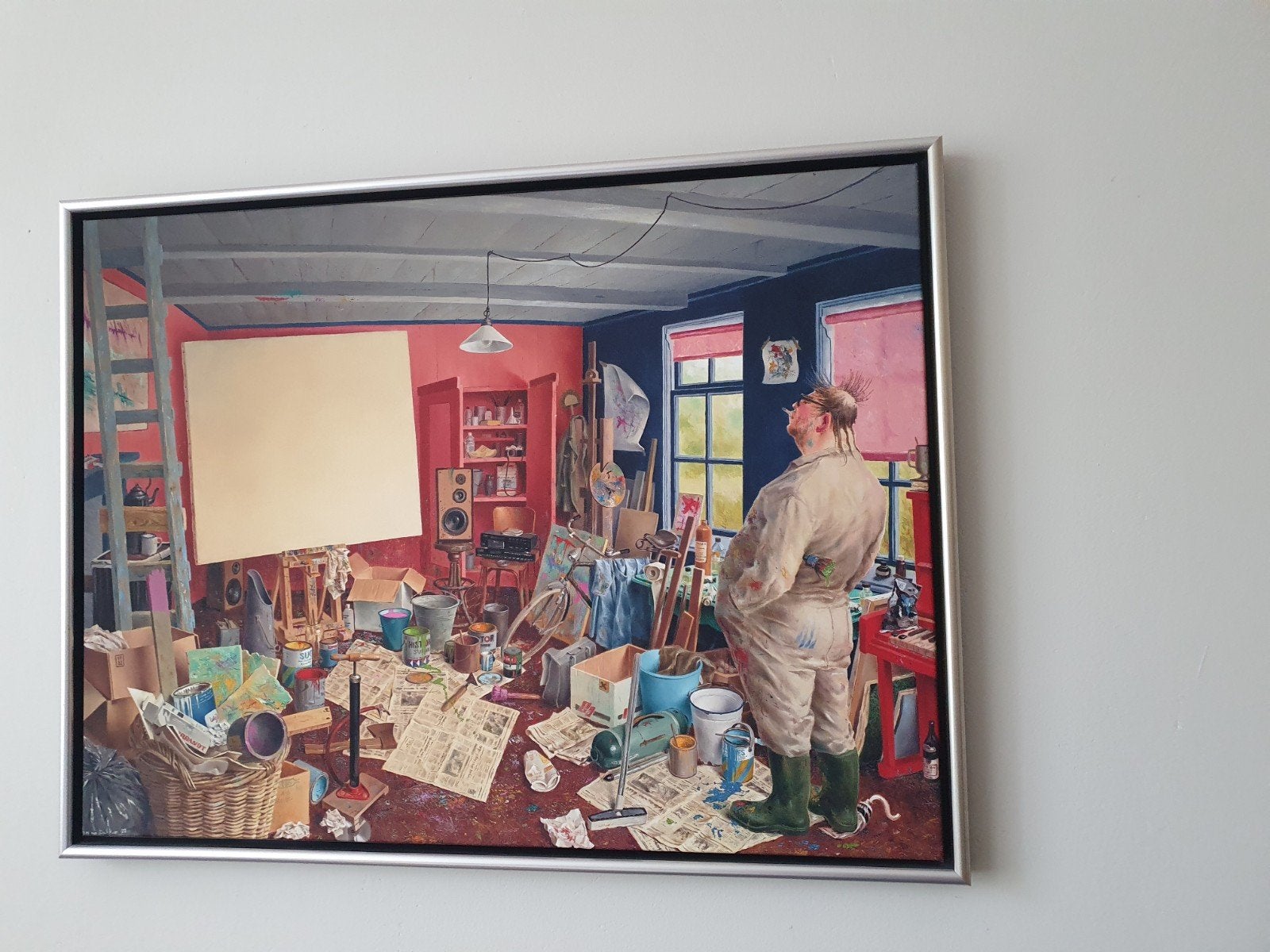 Marius van Dokkum - Wachten op Inspiratie (Reproductie), Antiek en Kunst, Ophalen