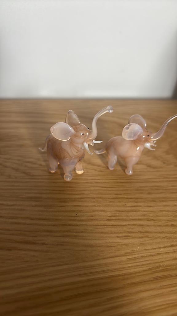 Murano glazen olifantjes - 4 cm, Verzamelen, Beelden en Beeldjes, Ophalen of Verzenden, Zo goed als nieuw, Dier