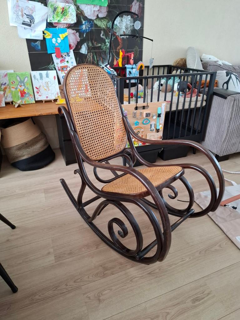Vintage schommelstoel thonet stijl, Ophalen