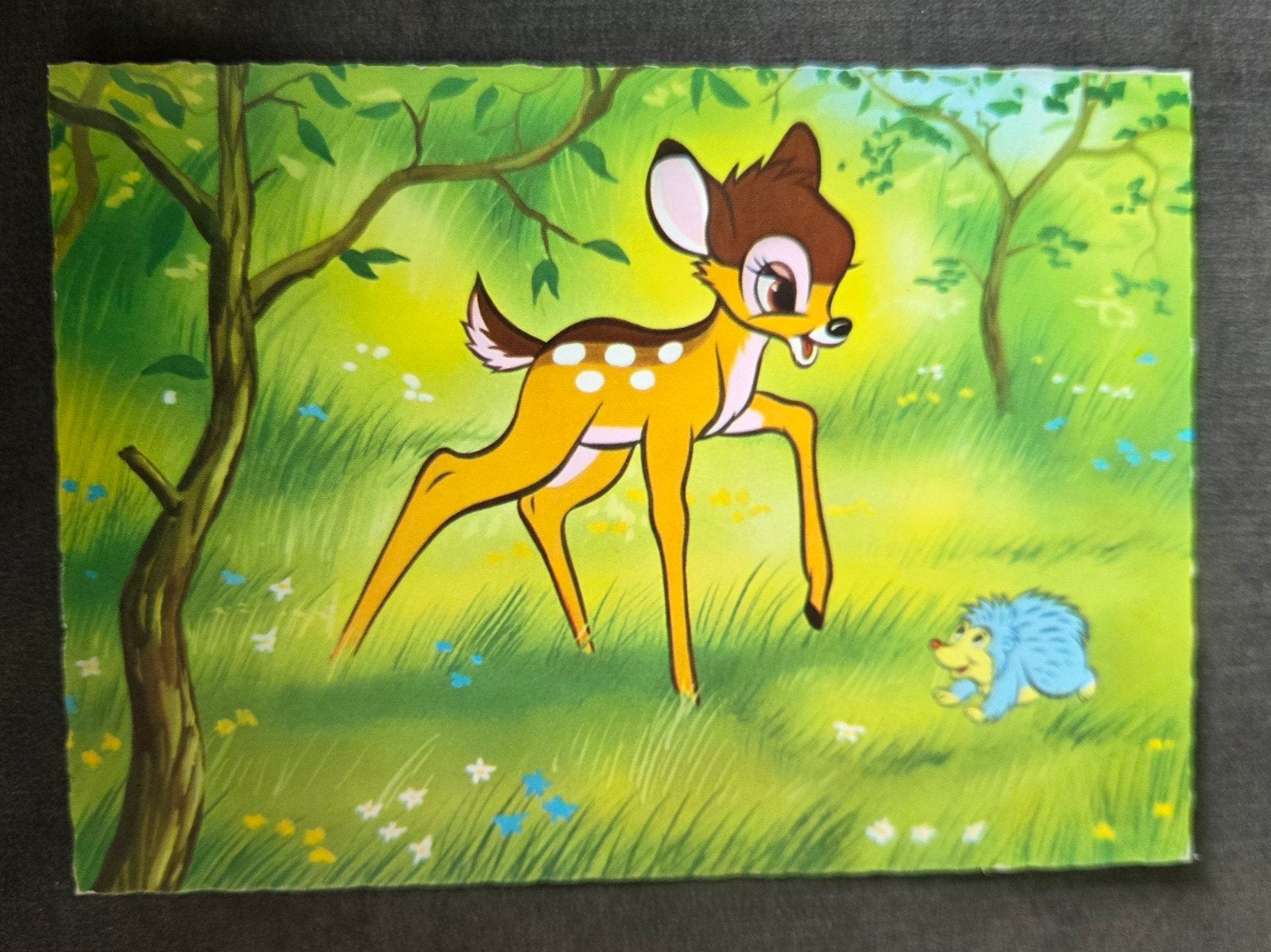 Vintage Bambi ansichtkaart - Disney, Verzenden, 1960 tot 1980, Ongelopen, Kinderen