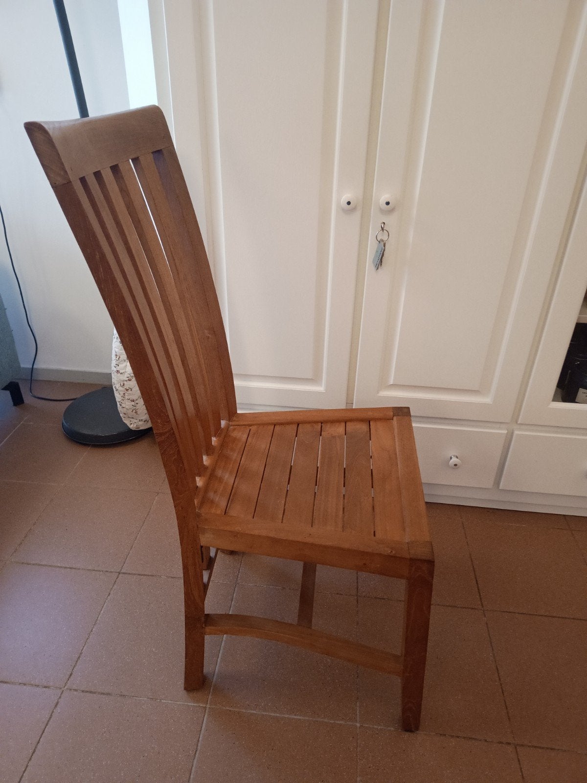 Set van 6 houten eetkamerstoelen, Ophalen, Gebruikt, Bruin, Klassiek, Tijdloos