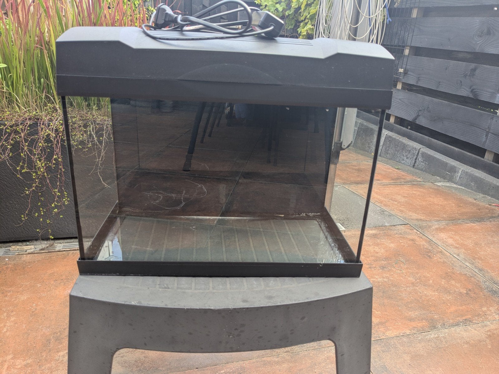 Aquarium met verwarmings filter en verlichting, Ophalen, Verwarming, Gebruikt, Leeg aquarium