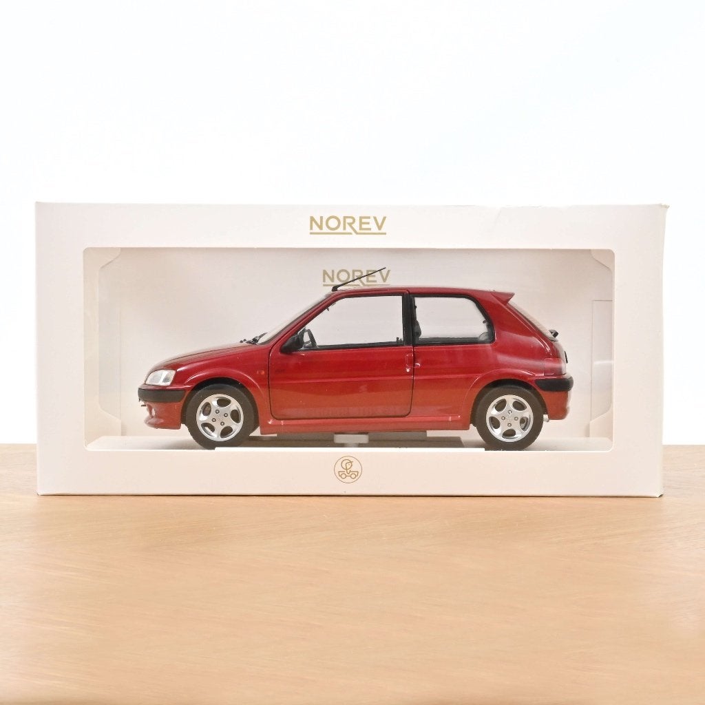 Peugeot 106 S16 1998 Lucifer Rood schaal 1/18 NOREV R 184921, Verzenden, Nieuw, Auto, Norev