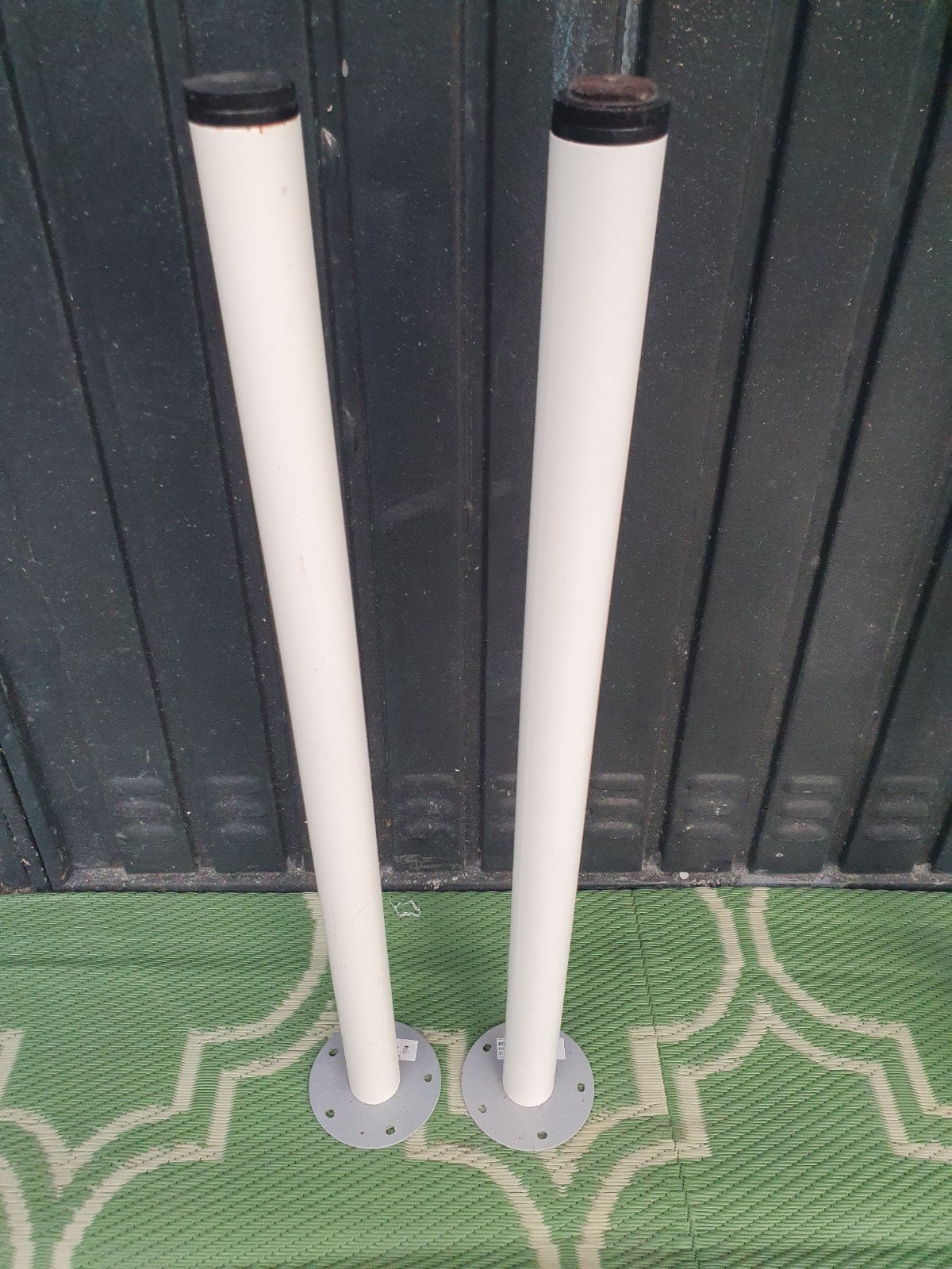 2 IKEA Adils poten - wit, Huis en Inrichting, Ophalen of Verzenden, Gebruikt, Metaal, Tafelpoot