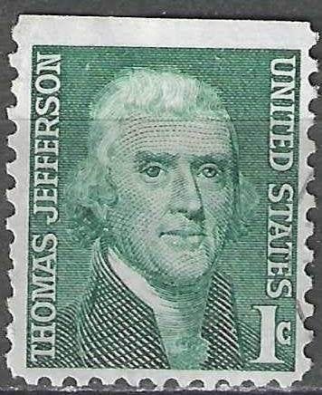 USA 1967/1968 - Yvert 816 - Thomas Jefferson (ST), Postzegels en Munten, Postzegels | Amerika, Verzenden, Gestempeld, Noord-Amerika