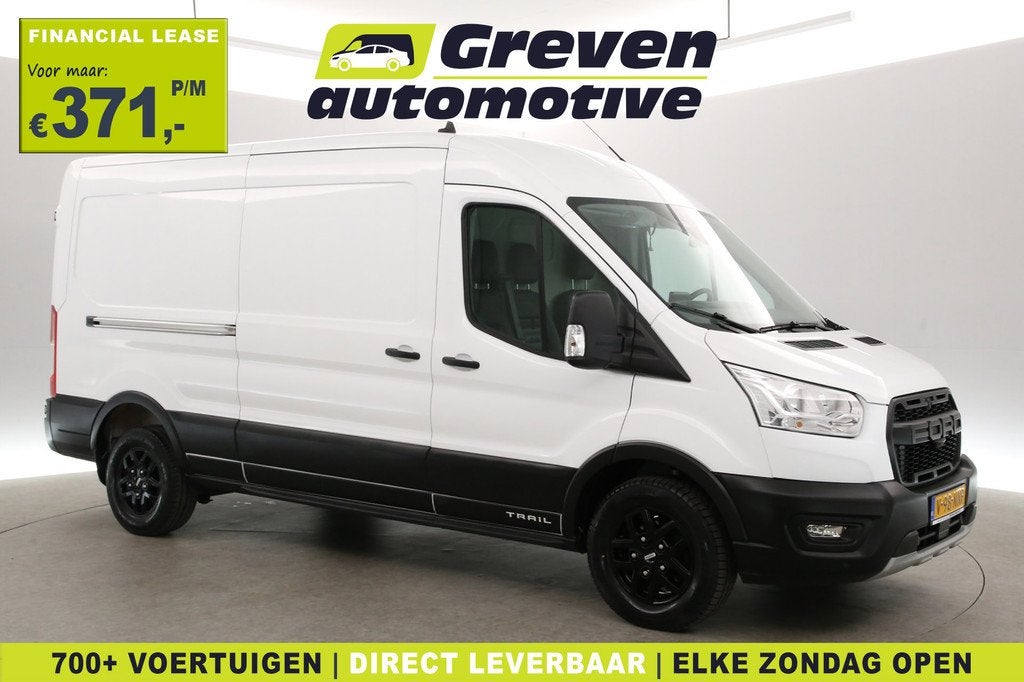 Ford Transit 2.0 TDCI L3H2 170PK Trail | Airco | Cruise | 3, Auto's, Bestelauto's, Euro 6, 4 cilinders, 2500 kg, Wit