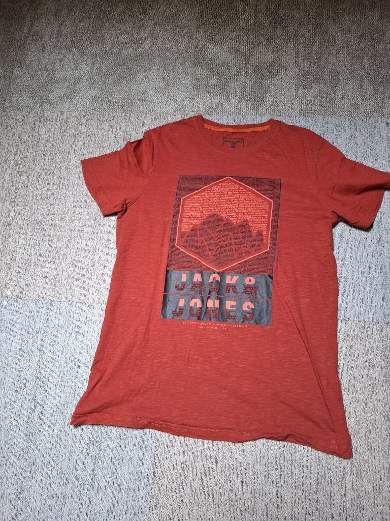T- shirt Maat XL Jack & Jones Oranje, Maat 56/58 (XL), Oranje, Ophalen of Verzenden, Zo goed als nieuw