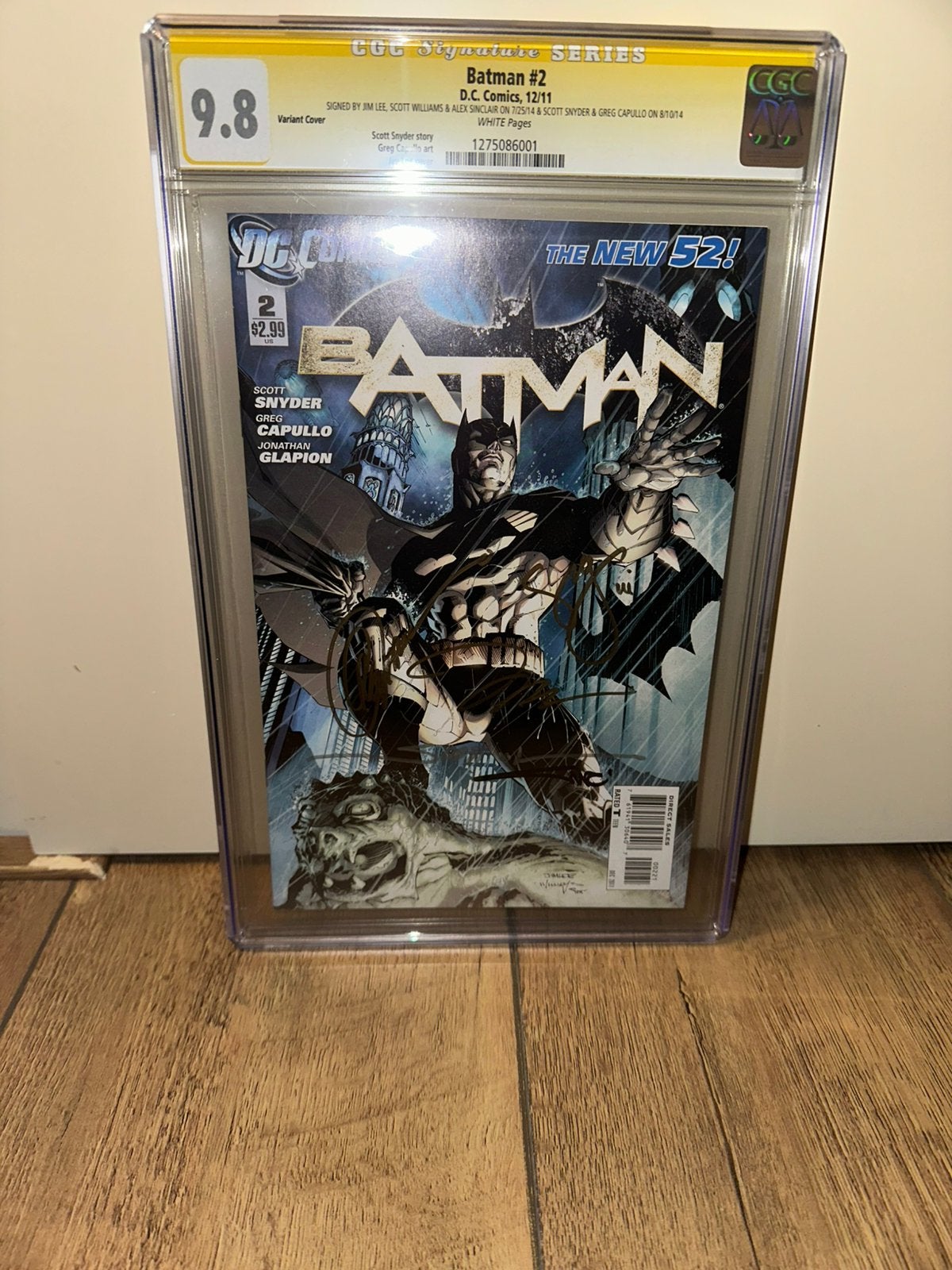 Batman new 52 #2 jim lee variant cover cgc hot toys, Boeken, Eén comic, Ophalen of Verzenden, Zo goed als nieuw, Amerika