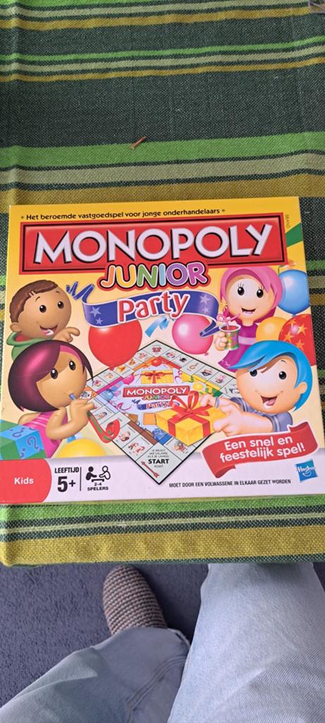 Monopoly Junior Party spel, Drie of vier spelers, Ophalen of Verzenden, Gebruikt, Hasbro