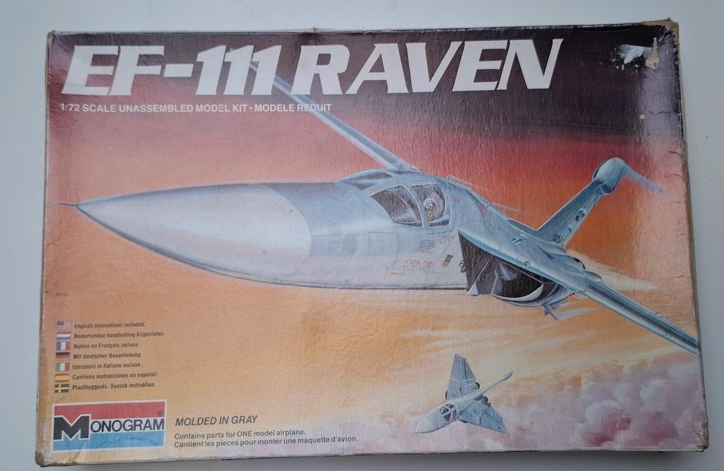 Monogram EF-111 Raven 1:72 Modelbouw Vliegtuig, Overige merken, 1:72 tot 1:144, Gebruikt, Ophalen of Verzenden