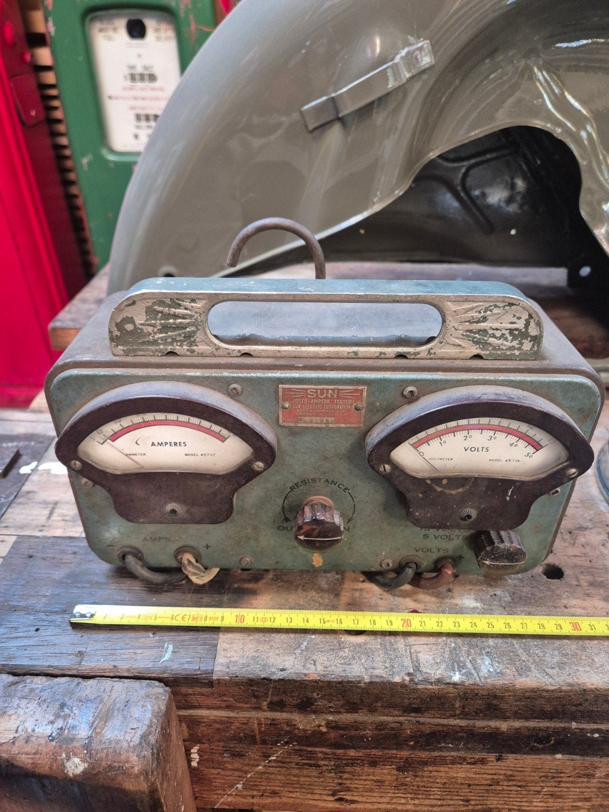 Amerikaanse sun testkast tester usa vintage, Ophalen, Gebruikt