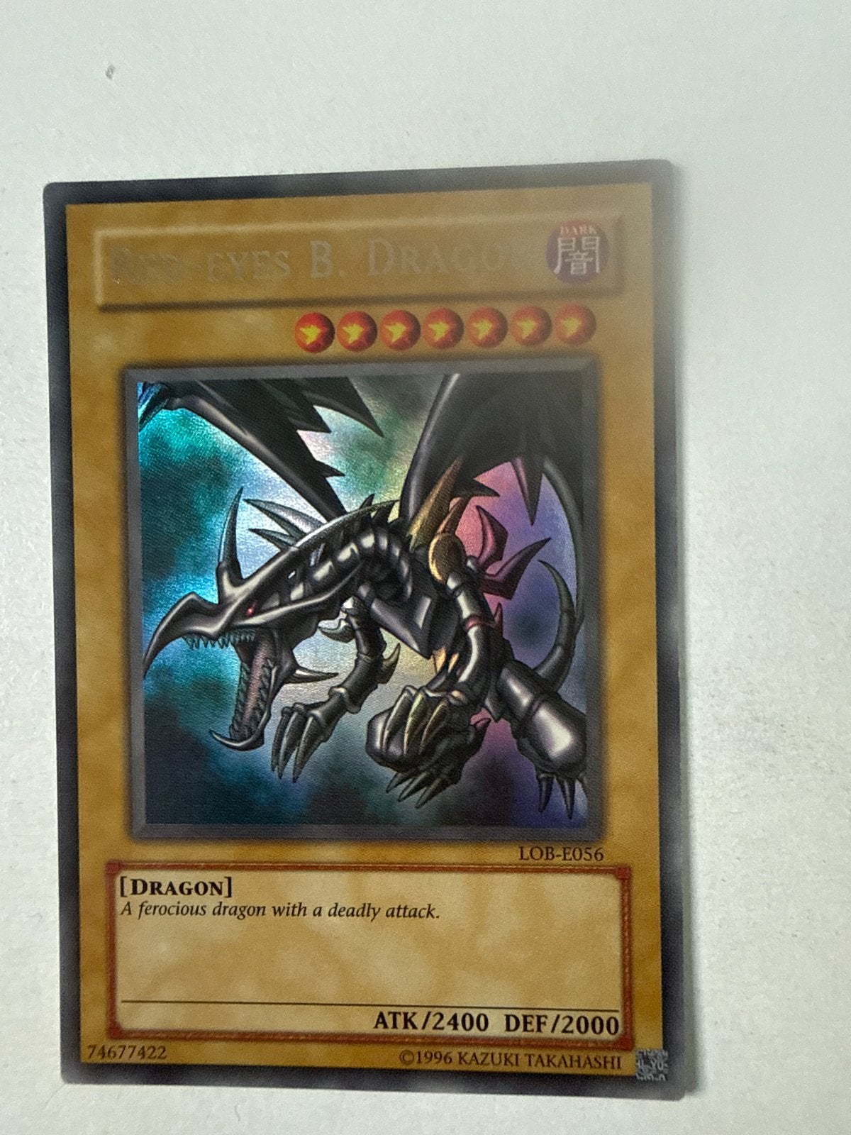 Yu-Gi-Oh! Red-Eyes B. Dragon LOB-E056 Kaart, Ophalen of Verzenden, Gebruikt