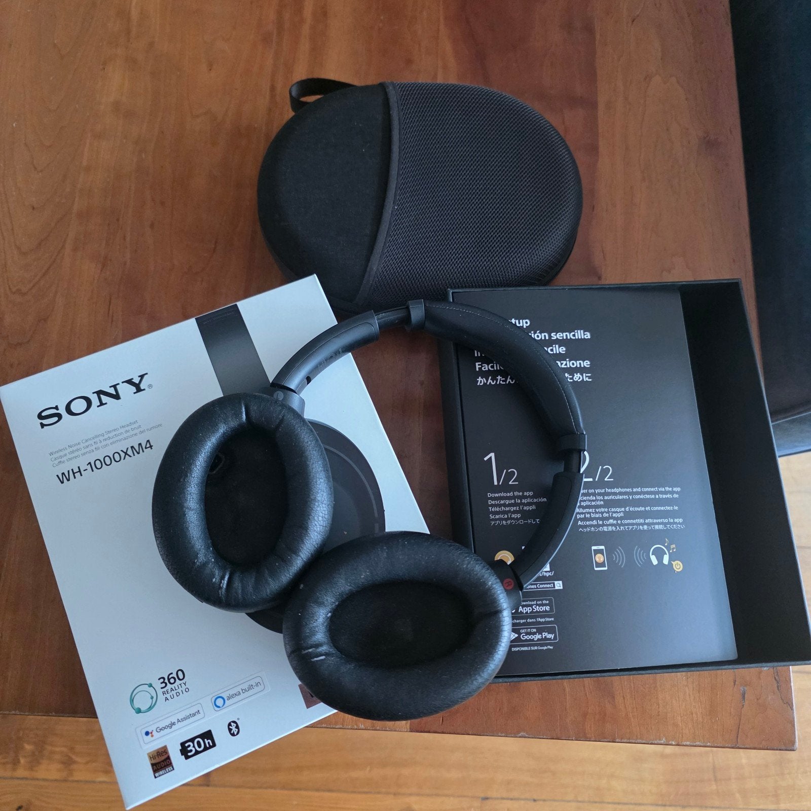 Sony WH-1000XM4 Noise Cancelling Koptelefoon Zwart, Audio, Tv en Foto, Koptelefoons, Ophalen of Verzenden, Zo goed als nieuw, Zwart
