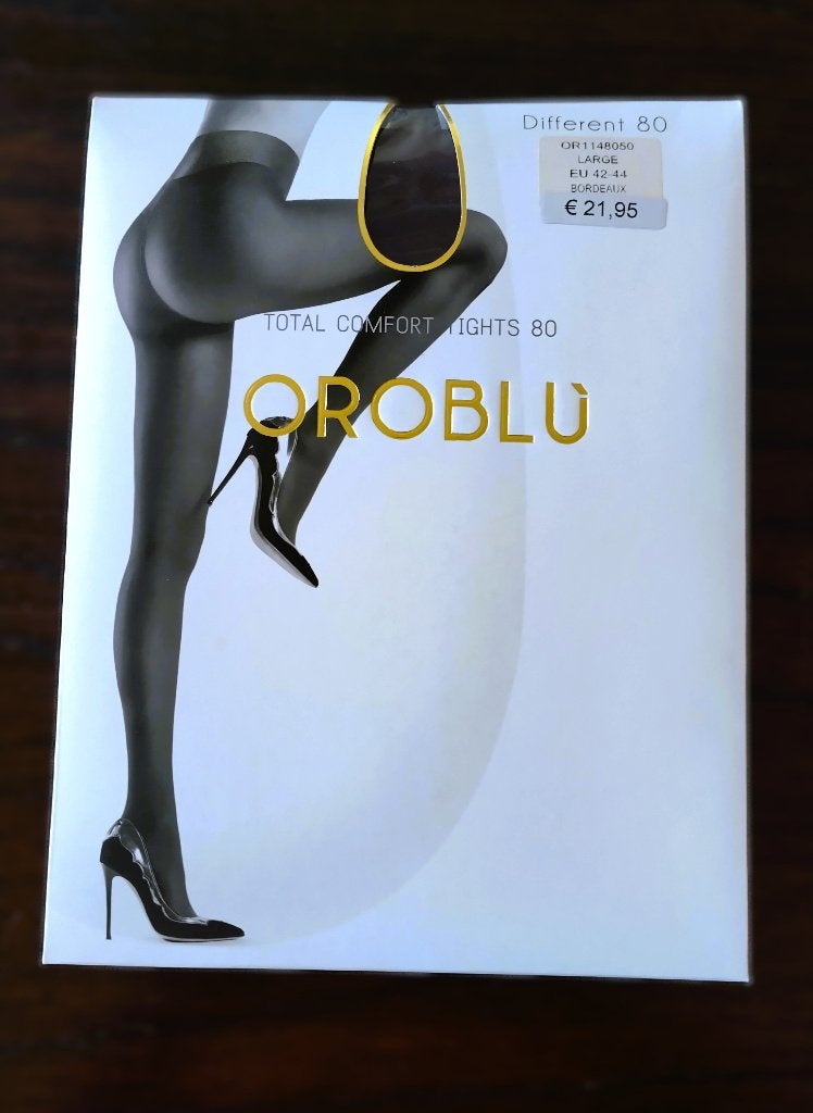 Oroblu Panty Different 80, Large, Bordeaux, 80 Denier, Nieuw, Ophalen of Verzenden, Maat 44/46 (L), Oroblu