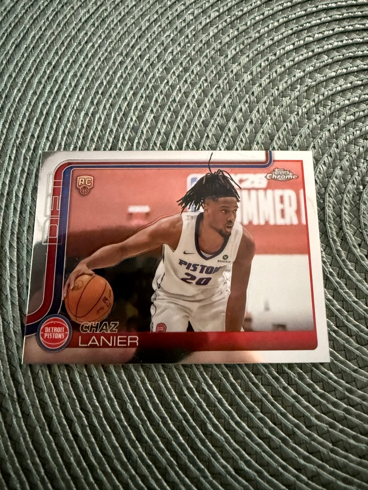 Chaz Lanier Topps Chrome RC Detroit Pistons Spelerskaart, Verzamelen, Ophalen of Verzenden, Nieuw, Overige sporten, Spelerskaart