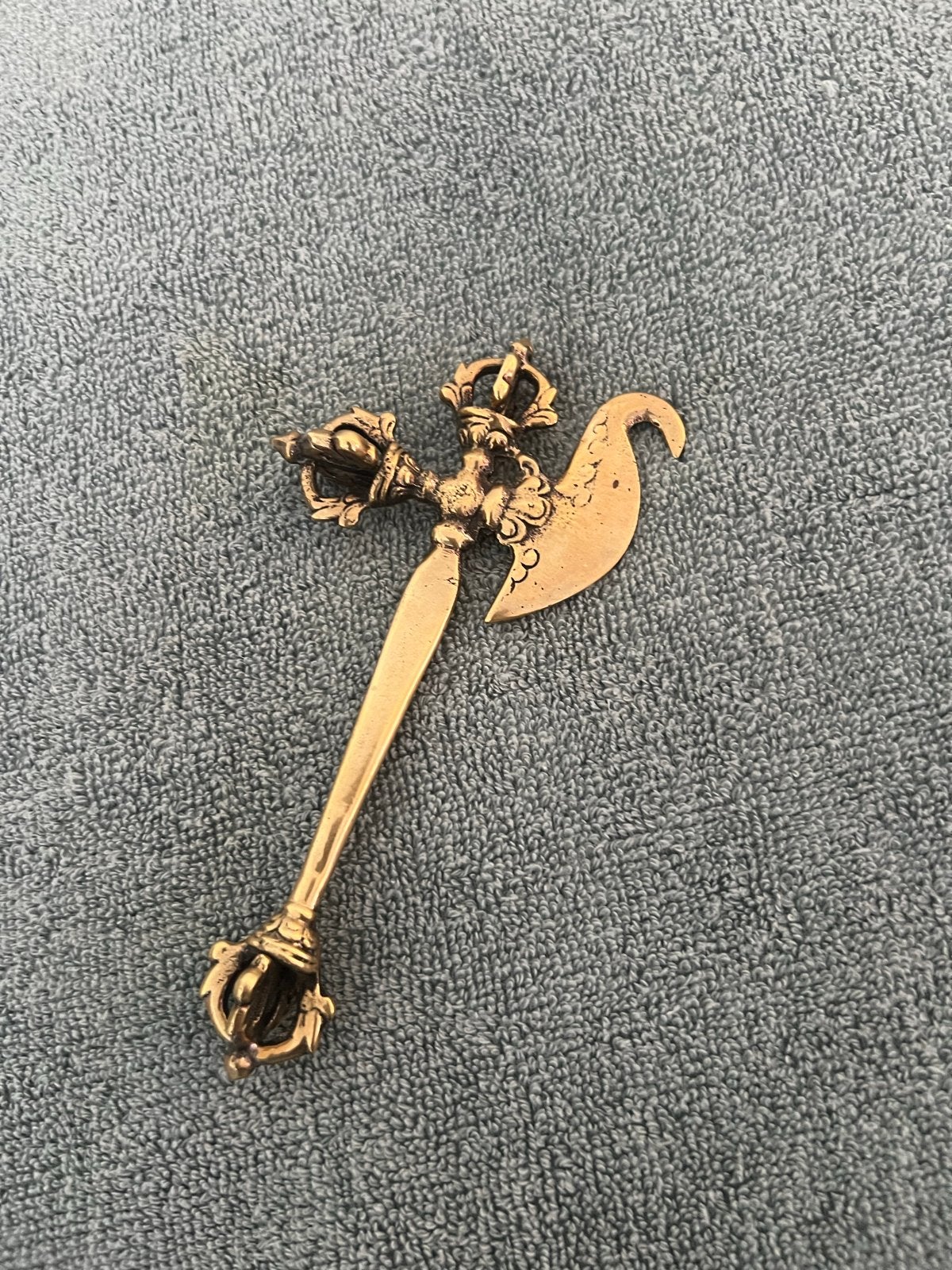 Decoratieve Tibetaanse bijl met Vajra-details, Ophalen of Verzenden