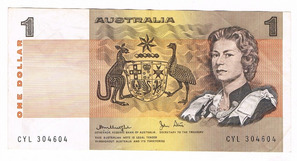 1 dollar Australië, Postzegels en Munten, Verzenden, Los biljet