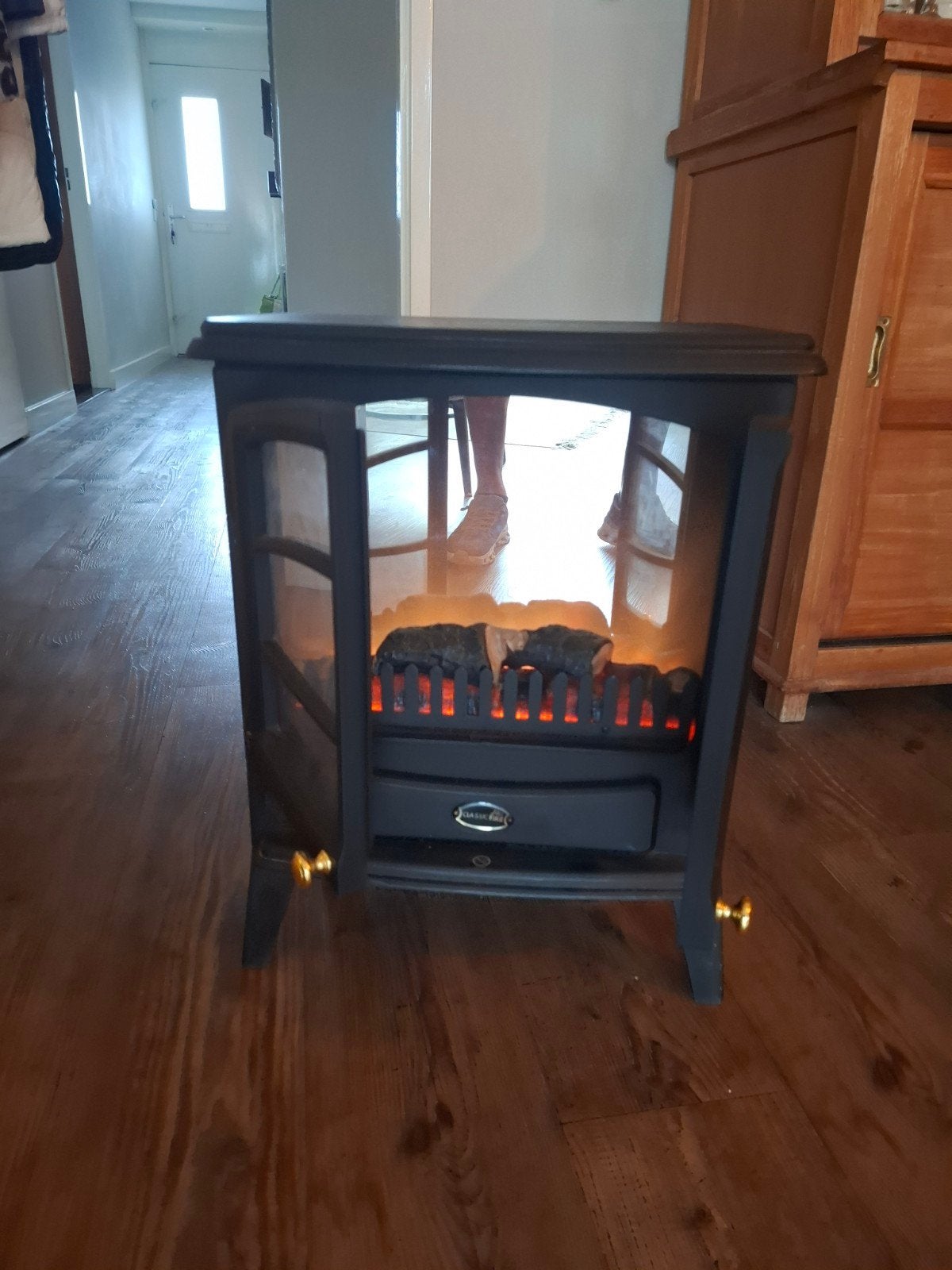 Electric openhaard kleur l 30 cm b 45 cm h 56 cm, Huis en Inrichting, Haarden, Ophalen, Zo goed als nieuw, Vrijstaande haard, Elektrische haard