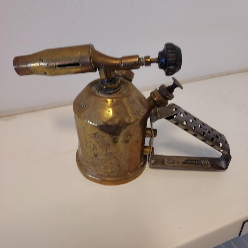 Antieke messing soldeerlamp - Vintage brander, Antiek en Kunst, Ophalen of Verzenden