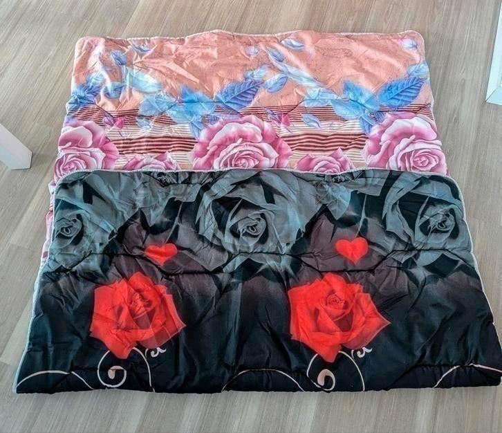 Prachtig Dekbed Dubbelzijdig | Rode Roze Rozen | 140x200 cm, Eenpersoons, Ophalen of Verzenden, Rood, Deken of Dekbed