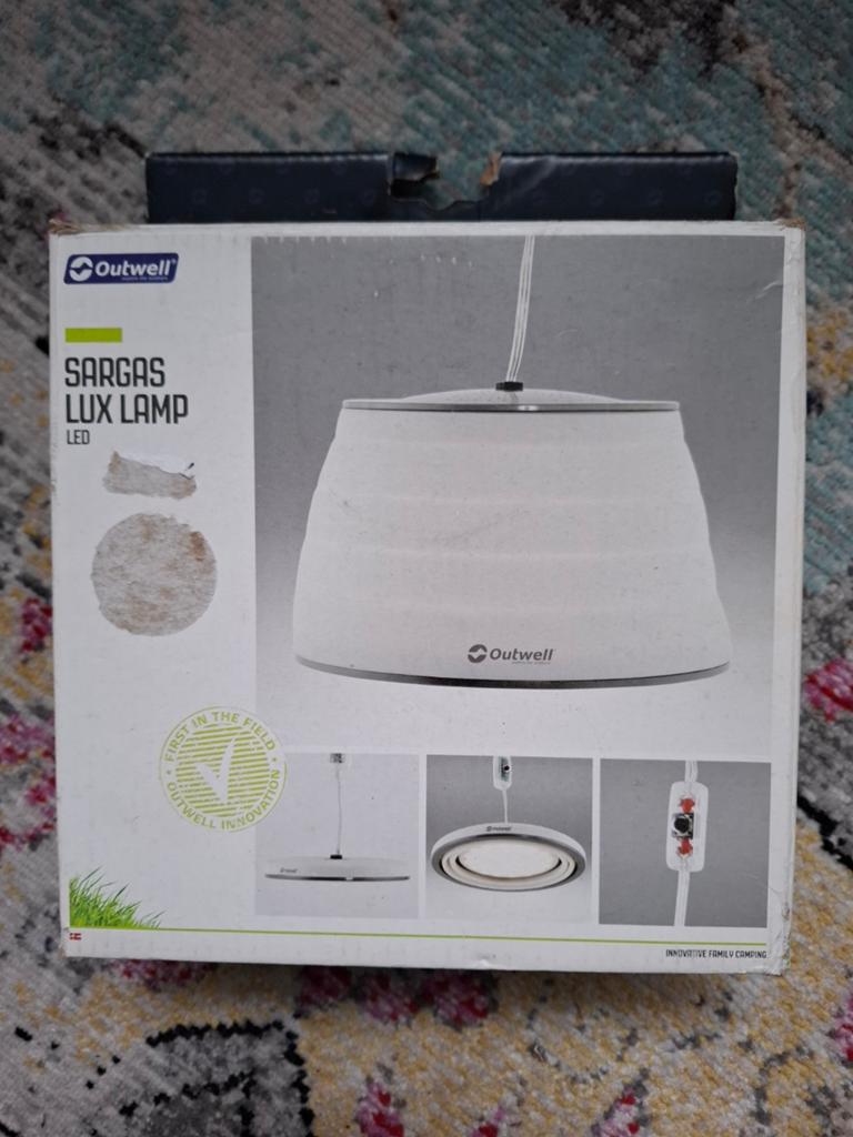 Outwell Sargas Lux Lamp LED - Campinglamp, Caravans en Kamperen, Verzenden, Zo goed als nieuw