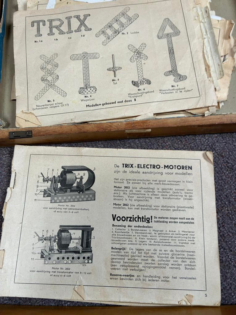 Trix Meccano Erg Oud met Bouwboekje - Niet Compleet, Ophalen of Verzenden