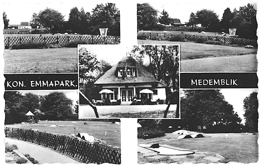 700130 Medemblik NH 1962 Kon Emmapark Gelopen met postzegel, Ophalen of Verzenden, 1960 tot 1980, Gelopen, Noord-Holland