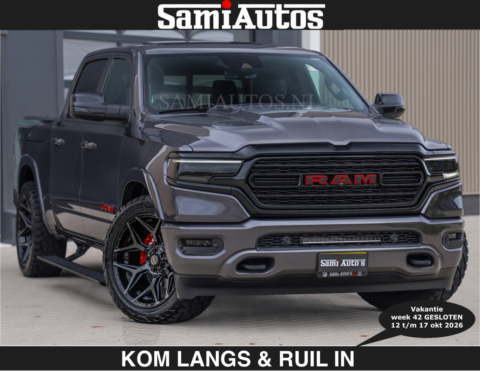 Dodge Ram MARGE + INCL BPM | LIMITED RED LINE 5.7 V8 HEMI |, Auto's, Automaat, Dealer onderhouden, Gebruikt, 5654 cc