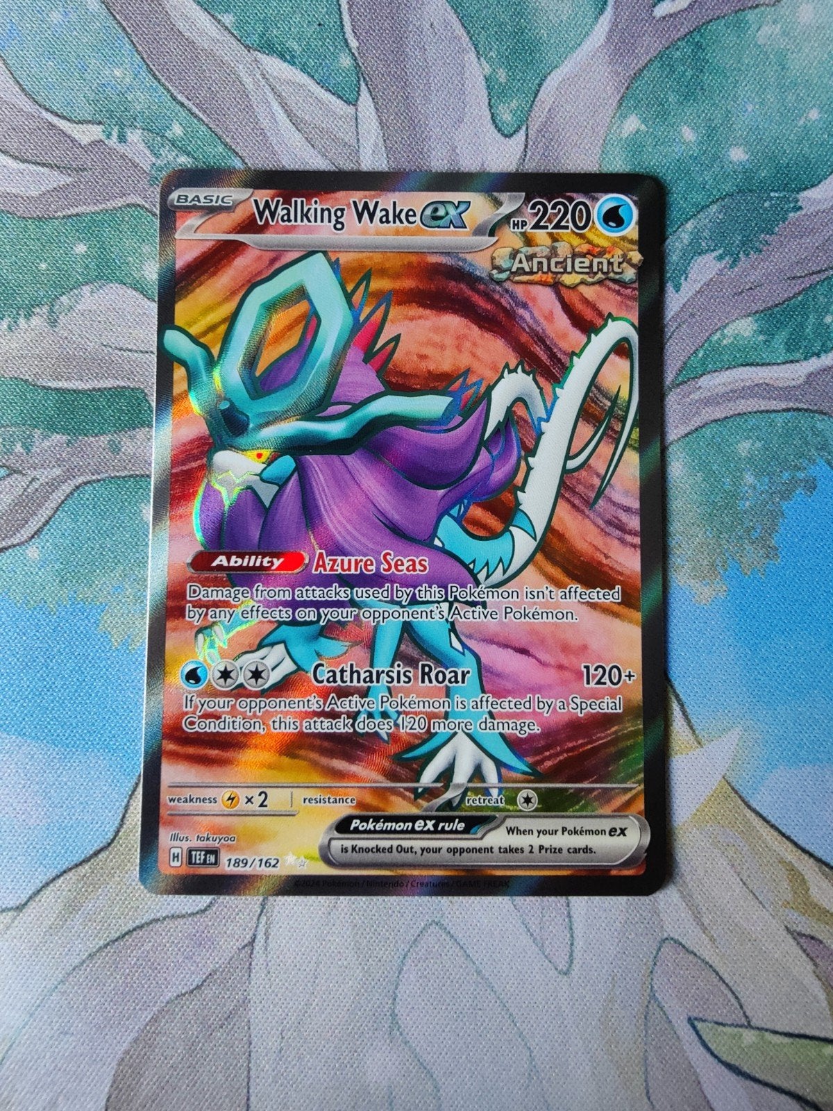 Pokemon temporal forces walking wake ex full art 189/162, Ophalen of Verzenden, Nieuw, Losse kaart, Foil