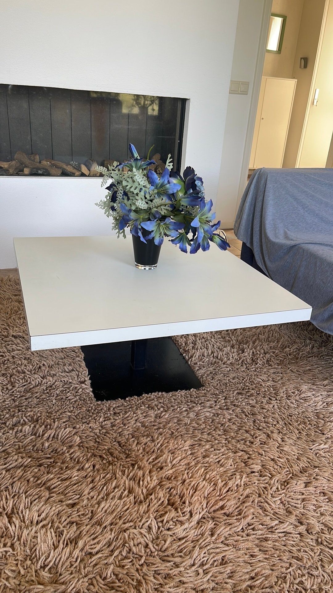 Moderne /vintage salontafel, Huis en Inrichting, Tafels | Salontafels, Ophalen, Gebruikt, Rechthoekig, 50 tot 100 cm
