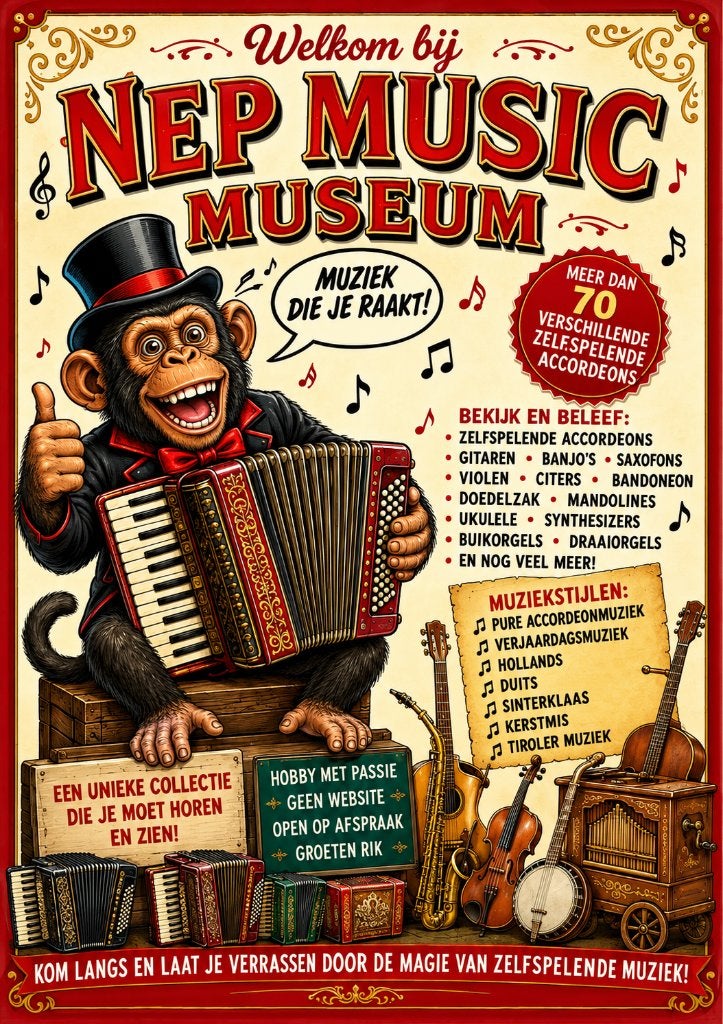 Nep Music Museum is met vakantie tot 26 september, Overige merken, Gebruikt, Met riemen, Overige formaten